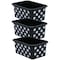 Teacher Created Resources Storage Bin, Plastic, Black/White, 3 PK 20402 - alternate 1